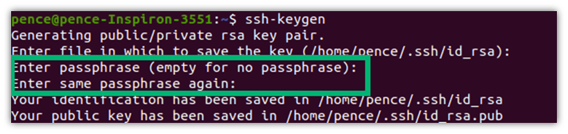 在 Linux 中设置无密码 SSH 时的密码提示的屏幕截图